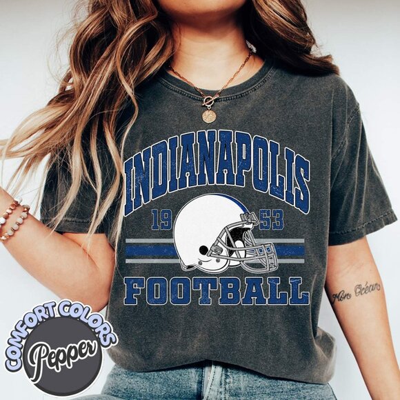 Indianapolis Football Classic Feel Comfort Colors Tee 159 - Picture 1 of 5